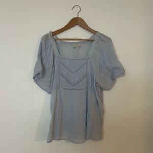 Lucky brand short sleeve square neck top